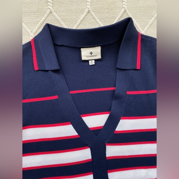 TUCKERNUCK Navy and White Wright Polo Dress size M - Picture 5 of 12